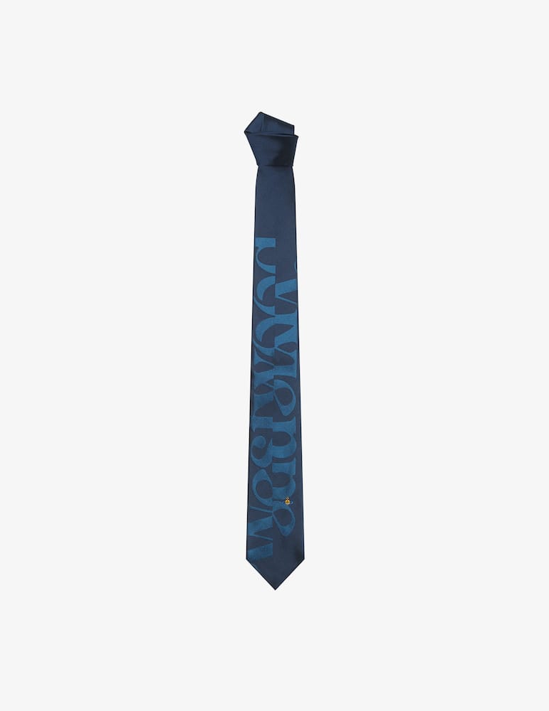 Vivienne Westwood Cravatta 7 cm con logo mezzo tono - immagine 1 Vivienne Westwood Cravatta 7 cm con logo mezzo tono - immagine 1