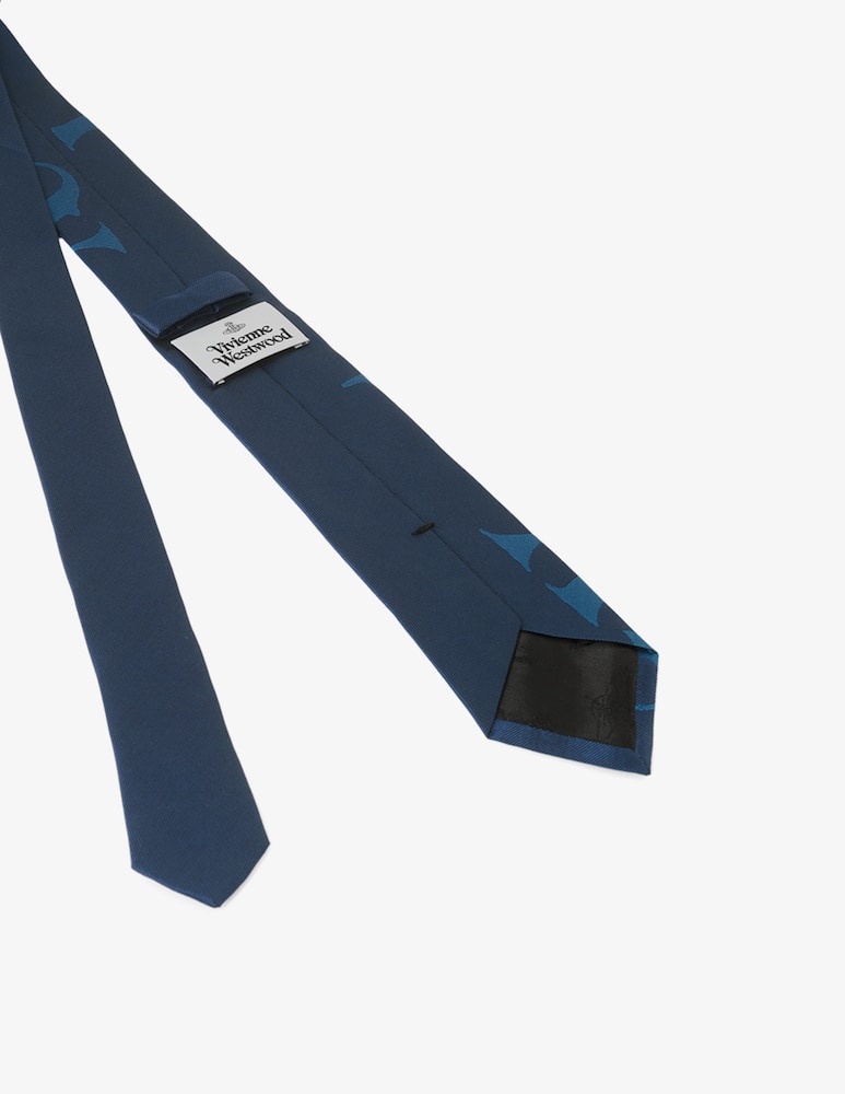 Vivienne Westwood Cravatta 7 cm con logo mezzo tono - immagine 2 Vivienne Westwood Cravatta 7 cm con logo mezzo tono - immagine 2
