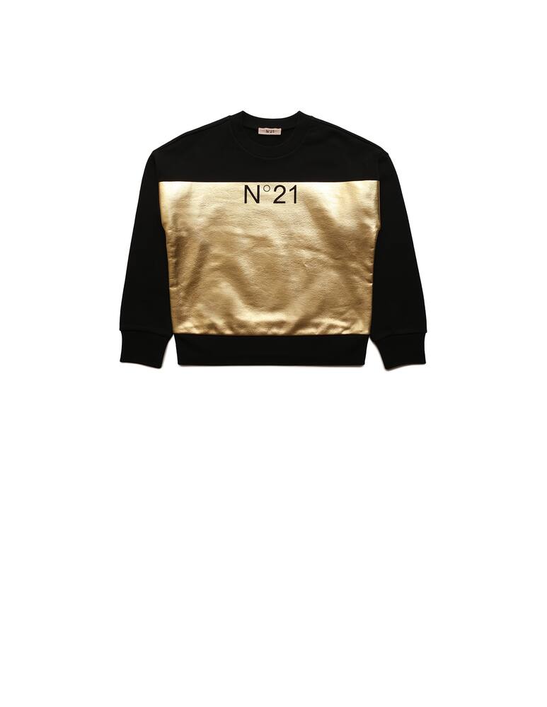 rinascente N°21 Bicolor crewneck sweatshirt 