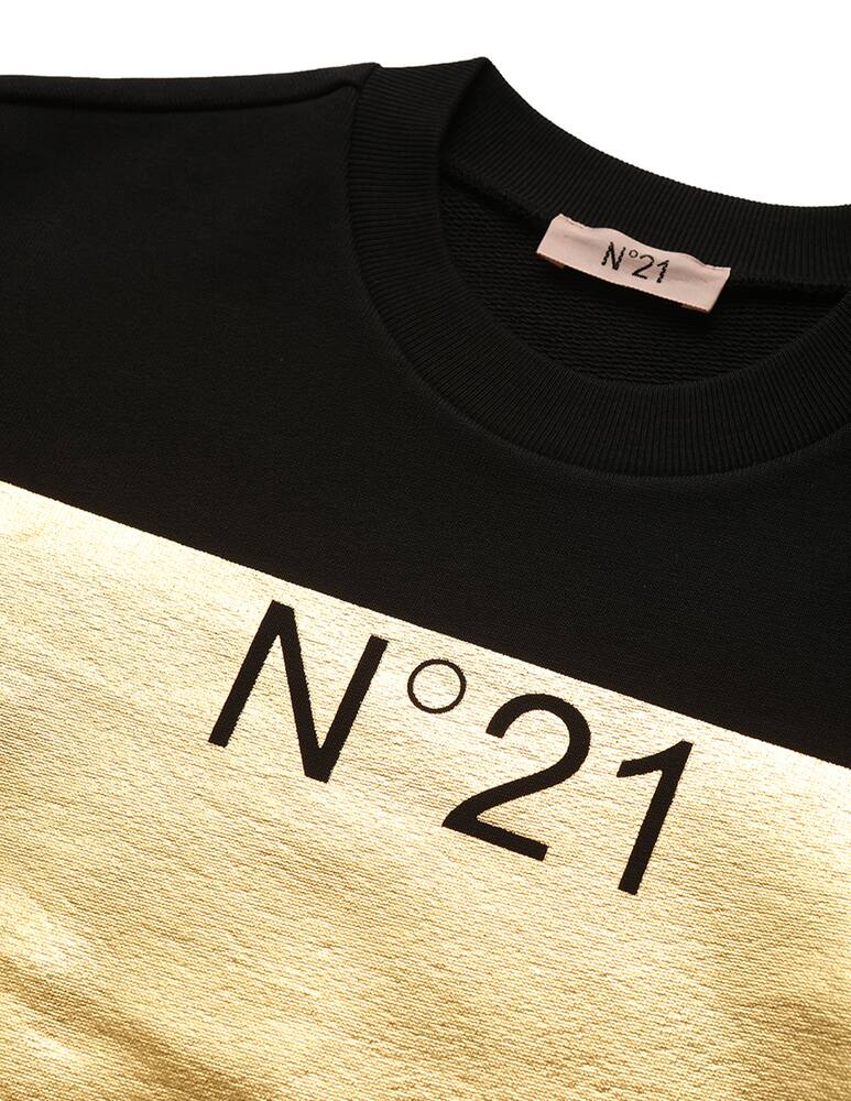 rinascente N°21 Bicolor crewneck sweatshirt 