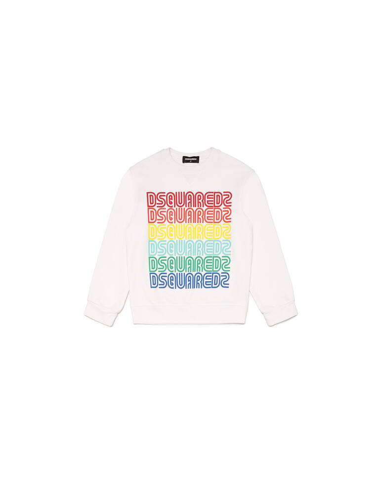 rinascente Dsquared2 Felpa girocollo con stampa multi logo 