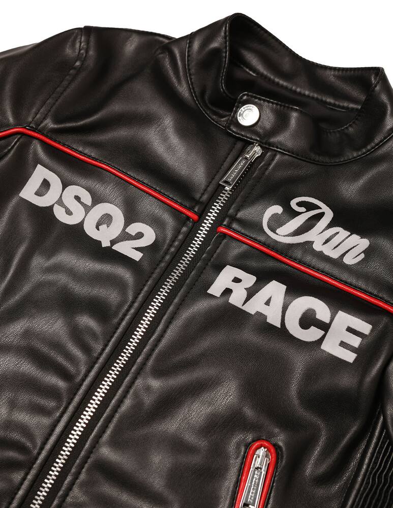 rinascente Dsquared2 Faux leather biker jacket