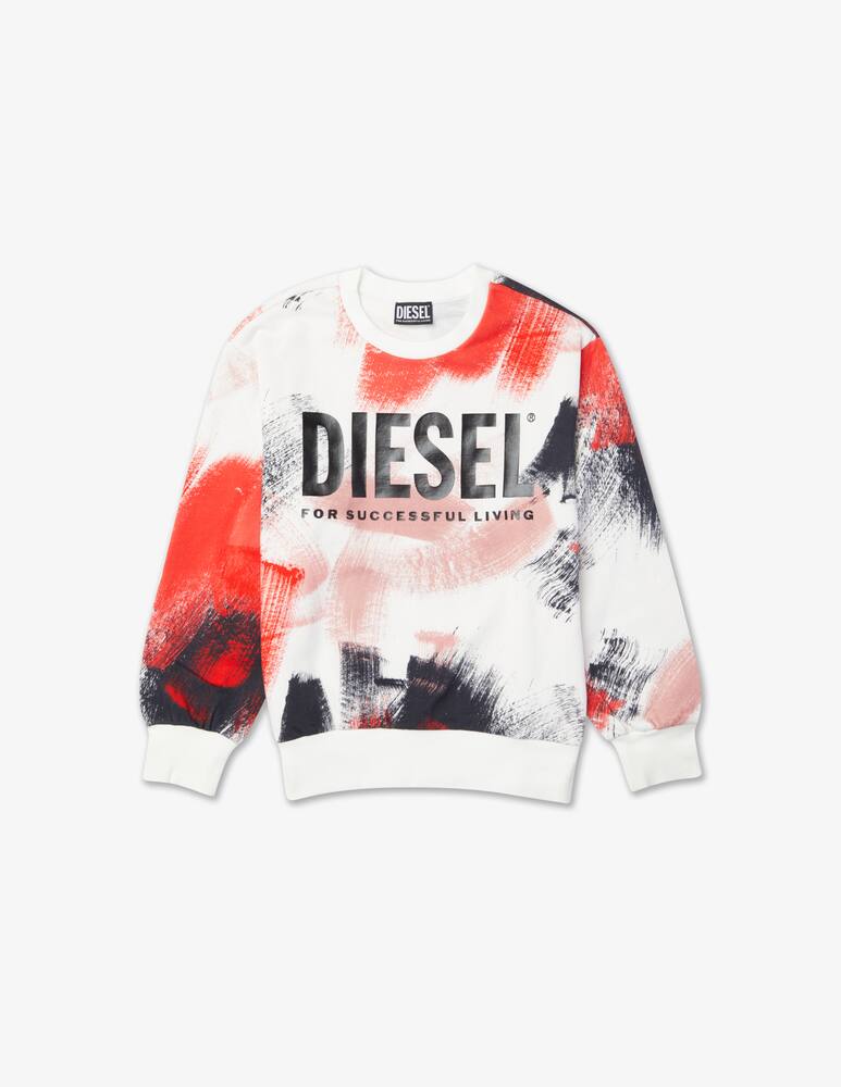 rinascente Diesel Felpa girocollo screwrush over - Bianco