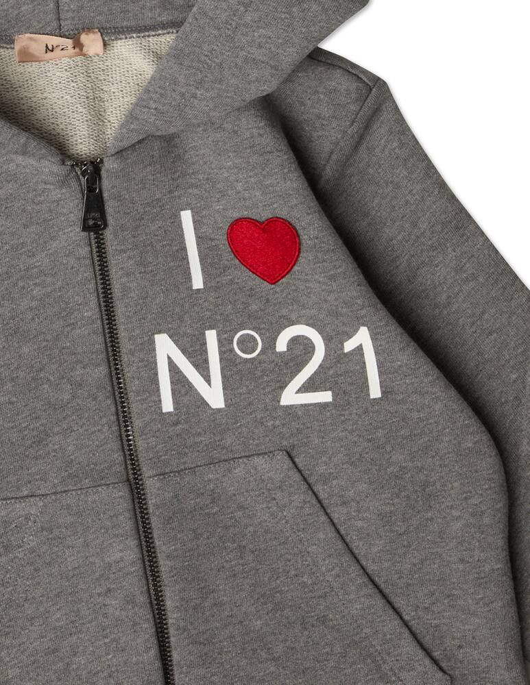 rinascente N°21 Felpa con logo - Grigio