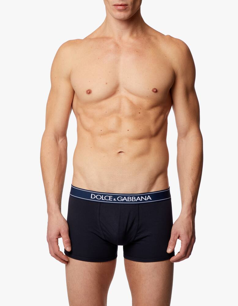 Dolce & Gabbana Plain colour Cotton Boxer - blue - picture 2 Dolce & Gabbana Plain colour Cotton Boxer - blue - picture 2