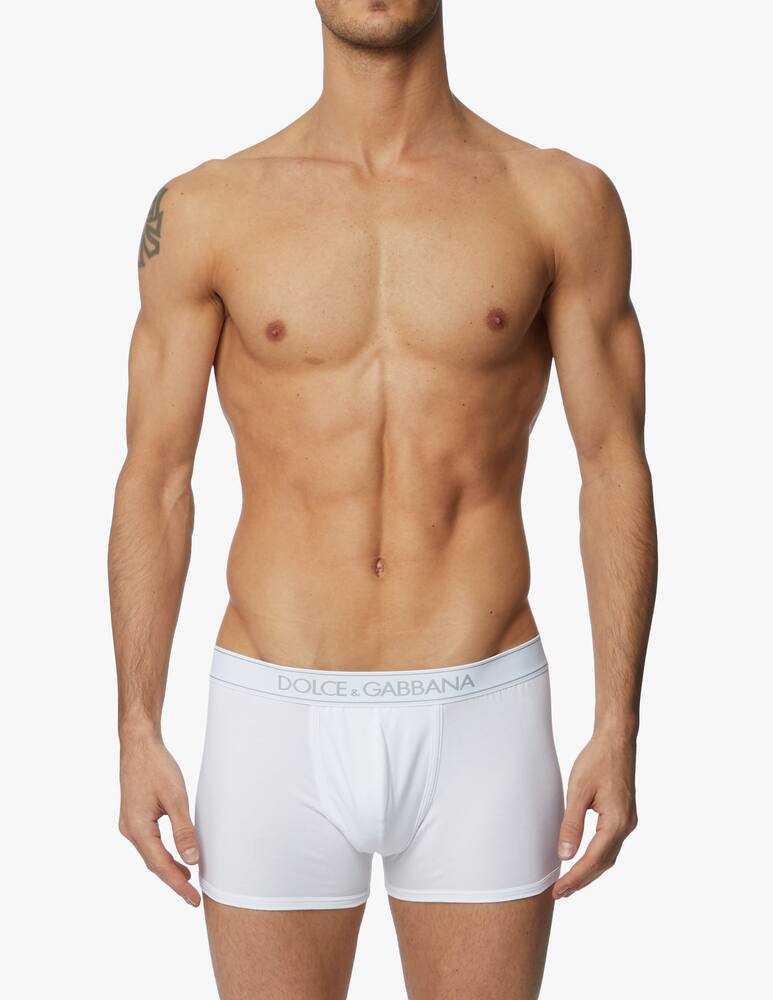 rinascente Dolce & Gabbana Boxer in cotone stretch - bianco