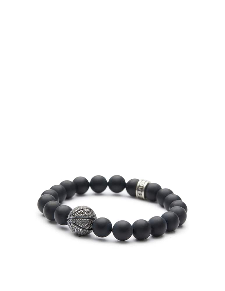 rinascente NOVE25 Onyx  & basket ball bracelet