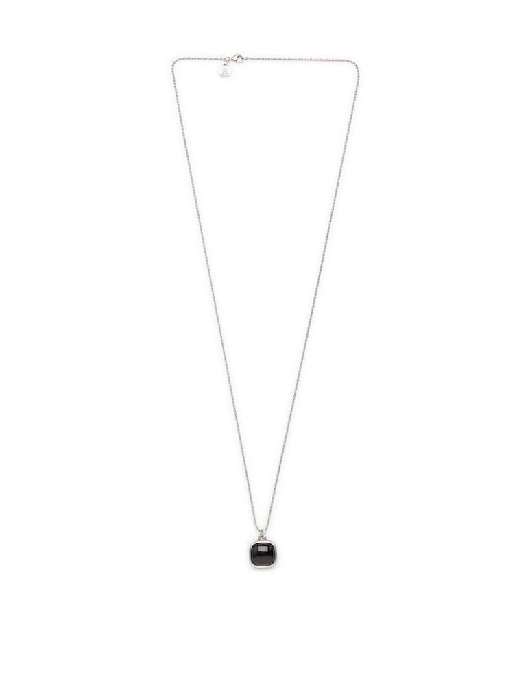 NOVE25 Dotted onyx stone pendant necklace s150 l70 - picture 1 NOVE25 Dotted onyx stone pendant necklace s150 l70 - picture 1