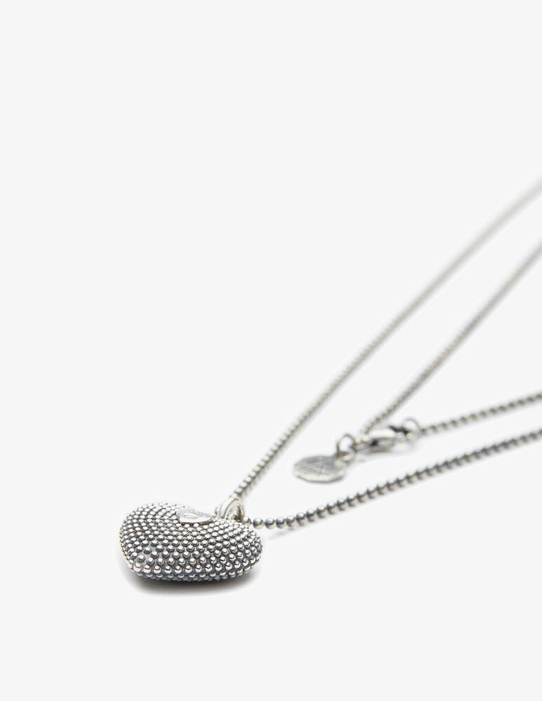 rinascente NOVE25 Collana pendente cuore pieno puntinato s150 l70