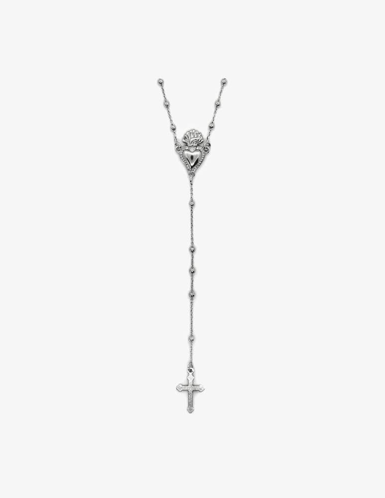 NOVE25 Necklace rosario cuore ex voto e croce gotica - picture 1 NOVE25 Necklace rosario cuore ex voto e croce gotica - picture 1