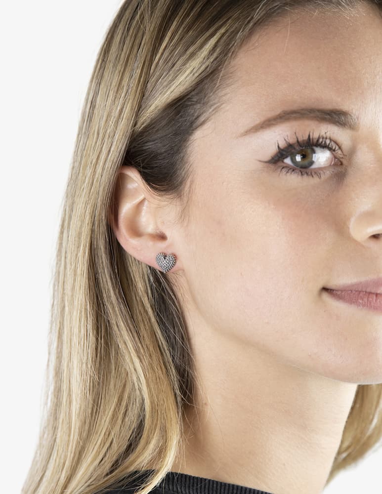 rinascente NOVE25 Orecchino singolo lobo cuore puntinato