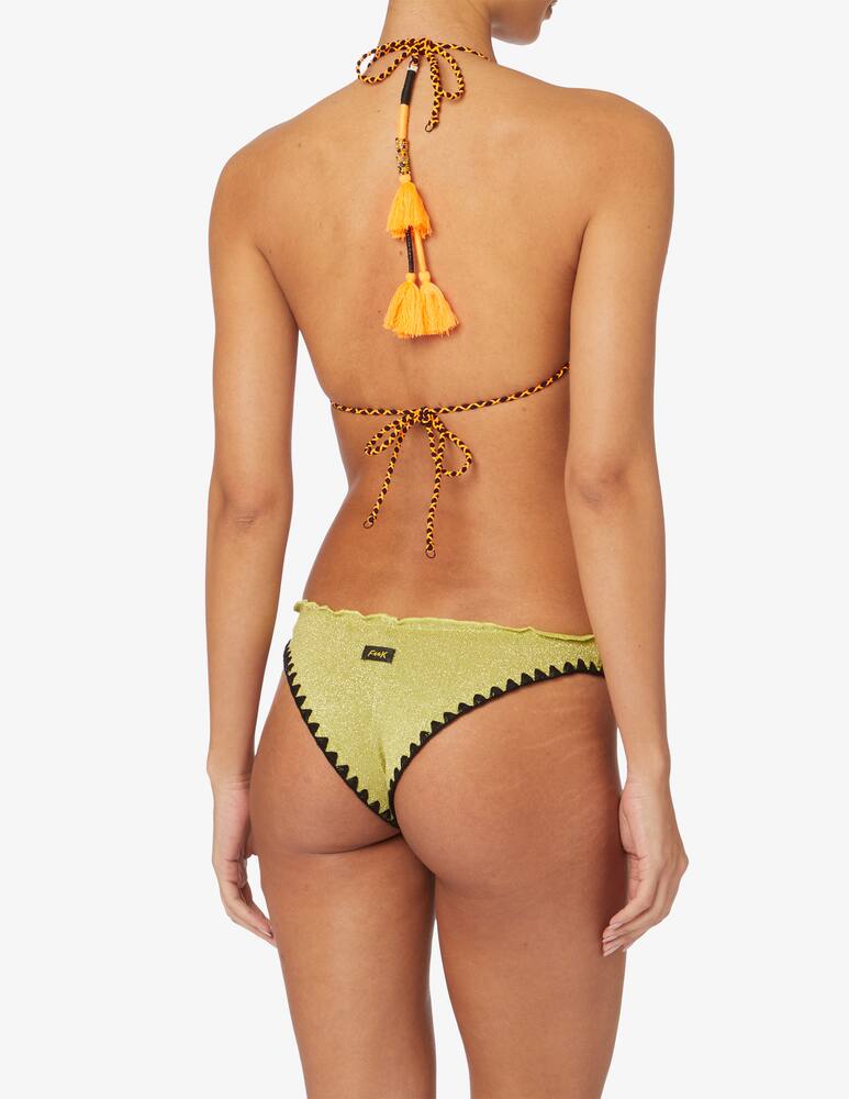 rinascente F**K Lurex triangle bikini set