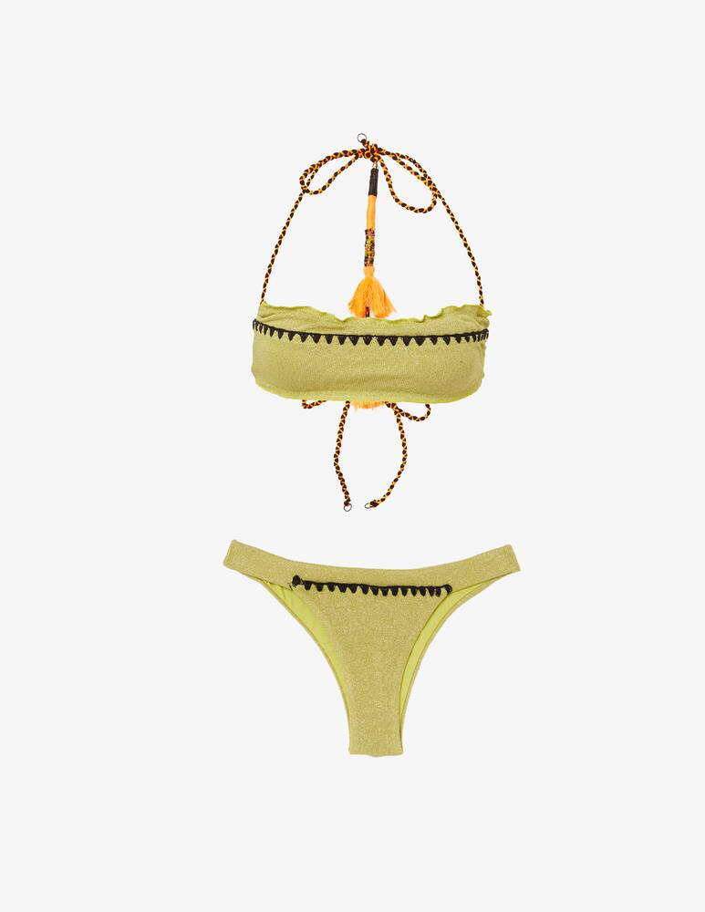 rinascente F**K Costume a 2 pezzi con fascia lurex glitter