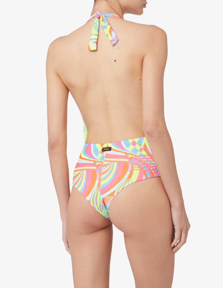 rinascente F**K Fluorescent one-piece swimsuit