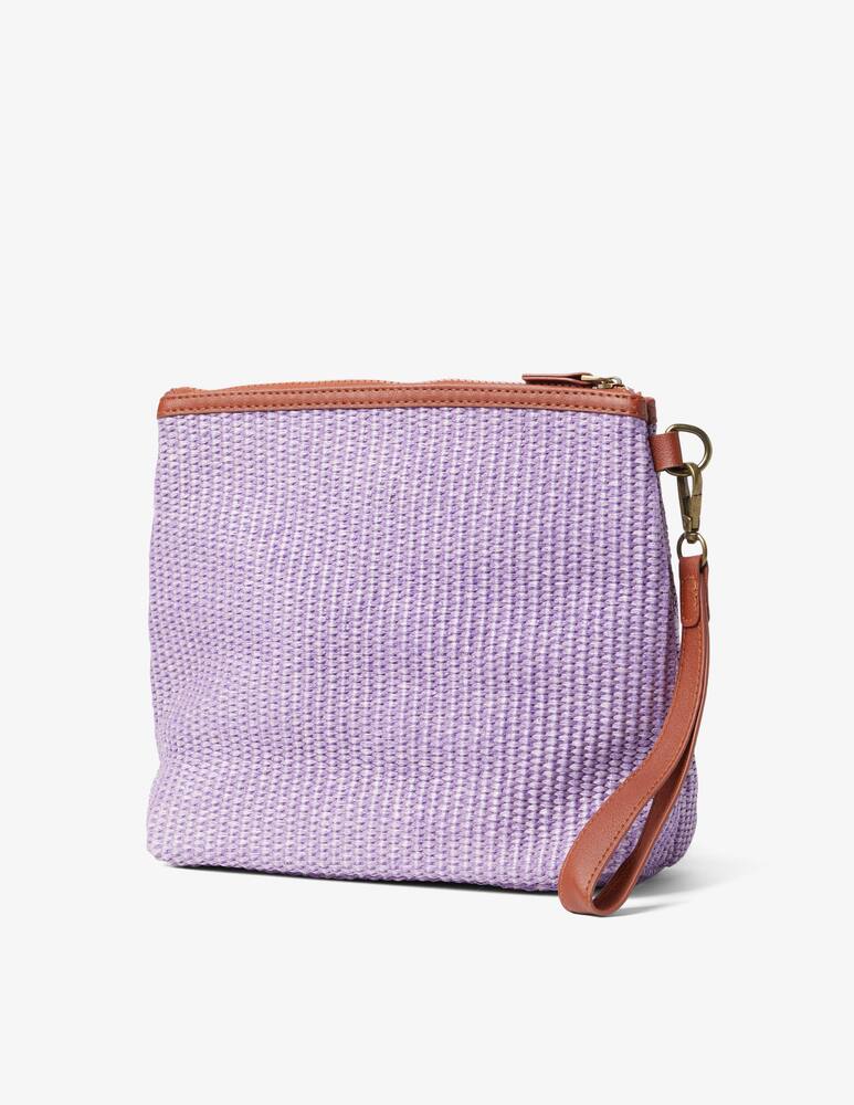 rinascente F**K Medium raffia clutch bag