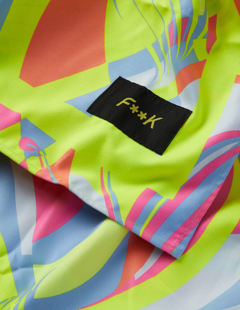 rinascente F**K Telo stampa multi fluo