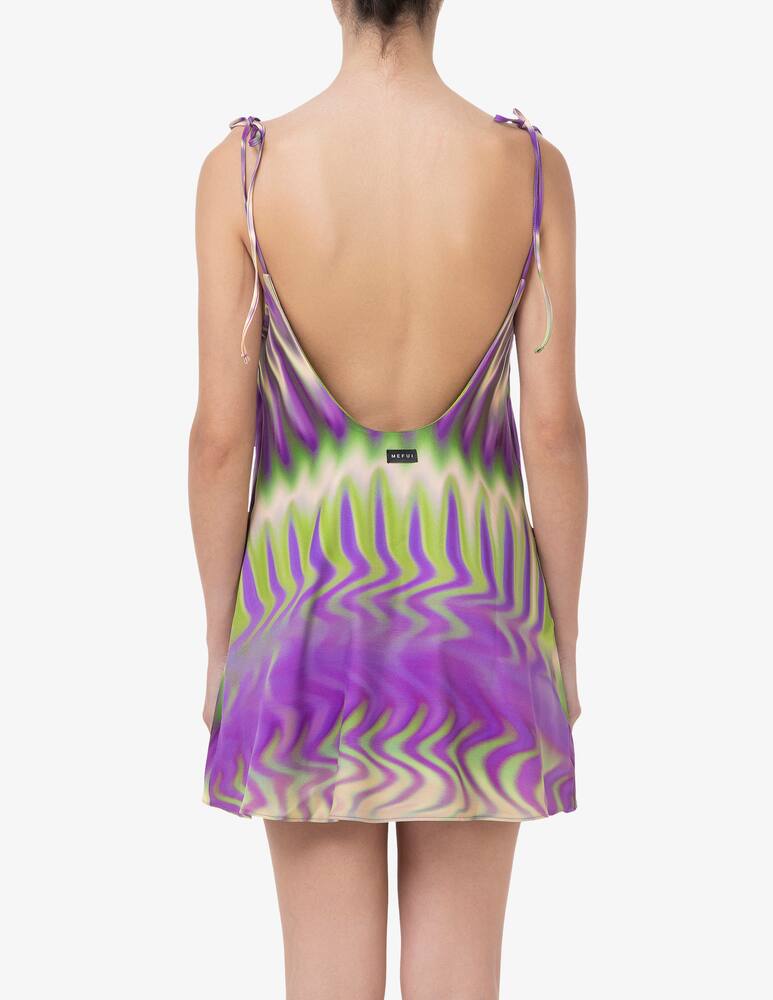 rinascente Me-fui Wave pattern slip dress