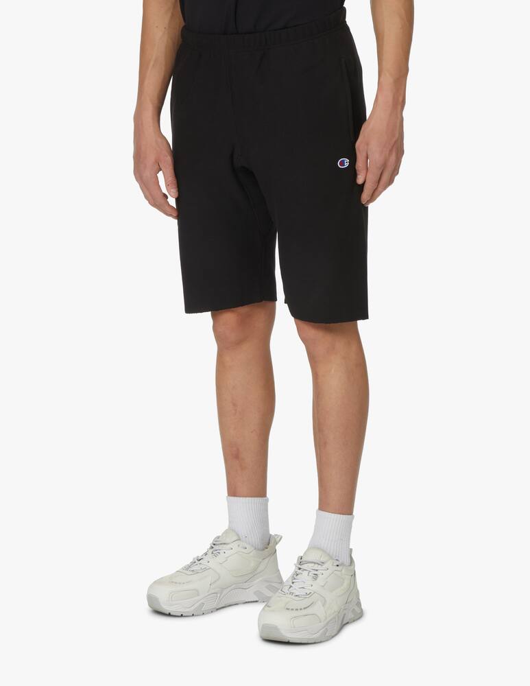 rinascente Champion Reverse Weave Raw cut small logo sweatshorts - black
