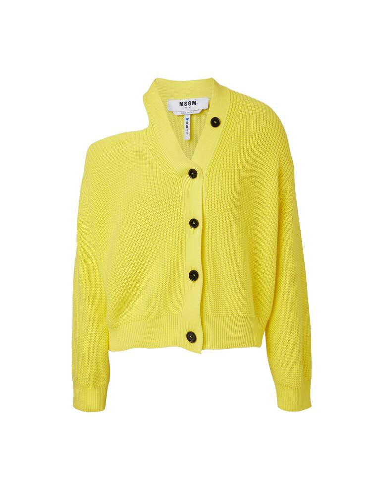 MSGM Cardigan corto in cotone con scollo a v - immagine 1 MSGM Cardigan corto in cotone con scollo a v - immagine 1
