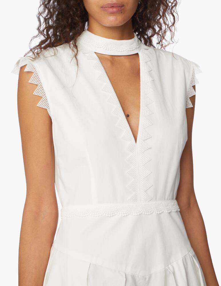 rinascente MSGM Vestito midi in pizzo senza maniche