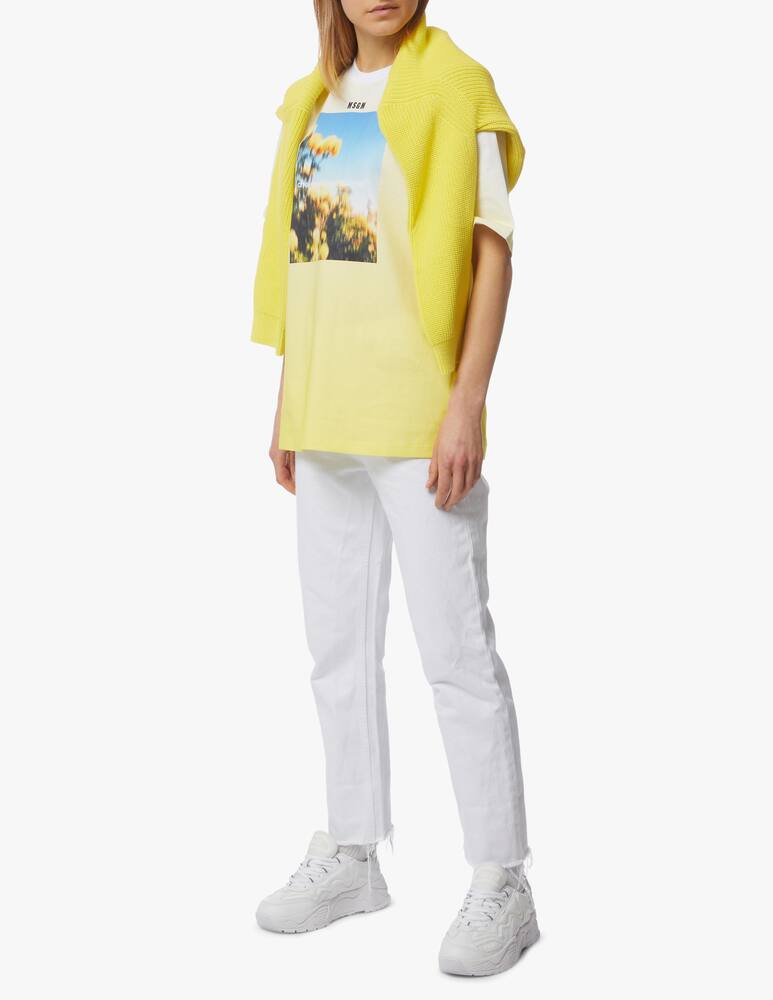 rinascente MSGM Cotton t-shirt with flower