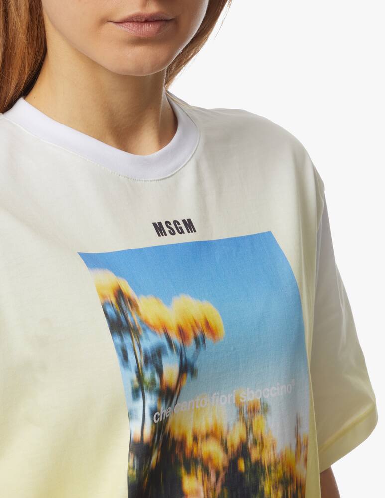 rinascente MSGM Cotton t-shirt with flower