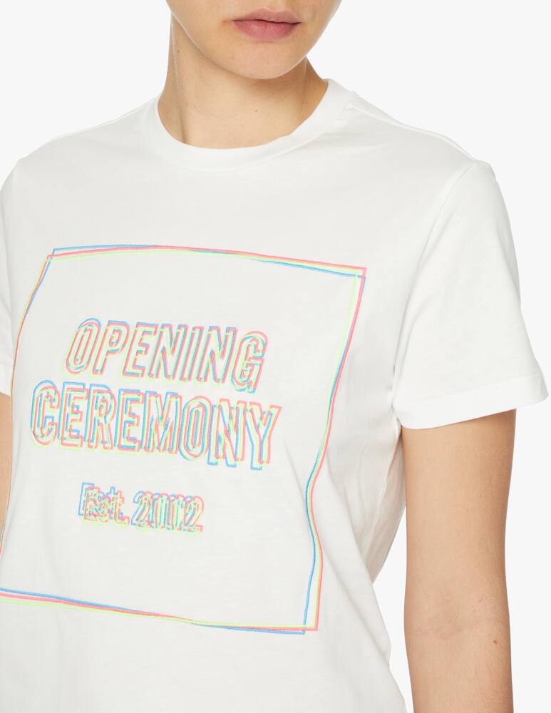 rinascente Opening Ceremony Cotton t-shirt with embroidered logo - white