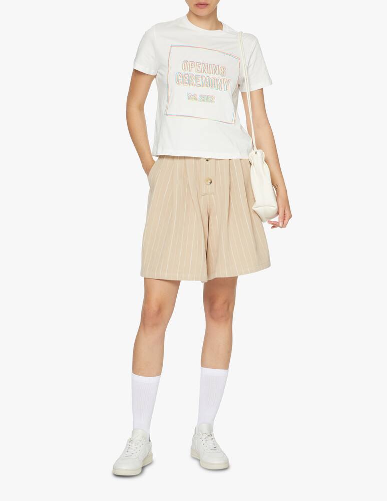 Opening Ceremony Pinstripe Bermuda shorts with pleats - white - picture 1 Opening Ceremony Pinstripe Bermuda shorts with pleats - white - picture 1