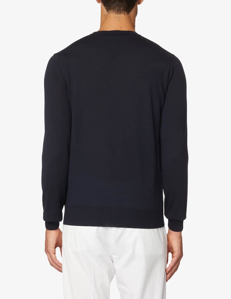 rinascente Emporio Armani Basic wool roundneck jumper - Blue