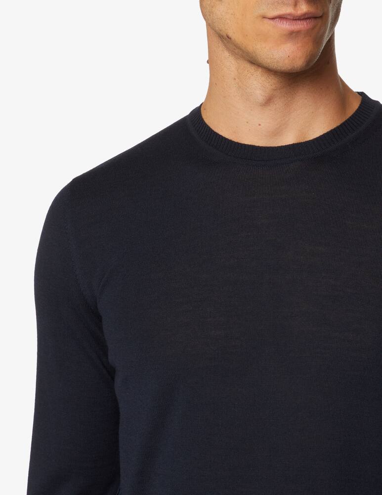 rinascente Emporio Armani Basic wool roundneck jumper - Blue