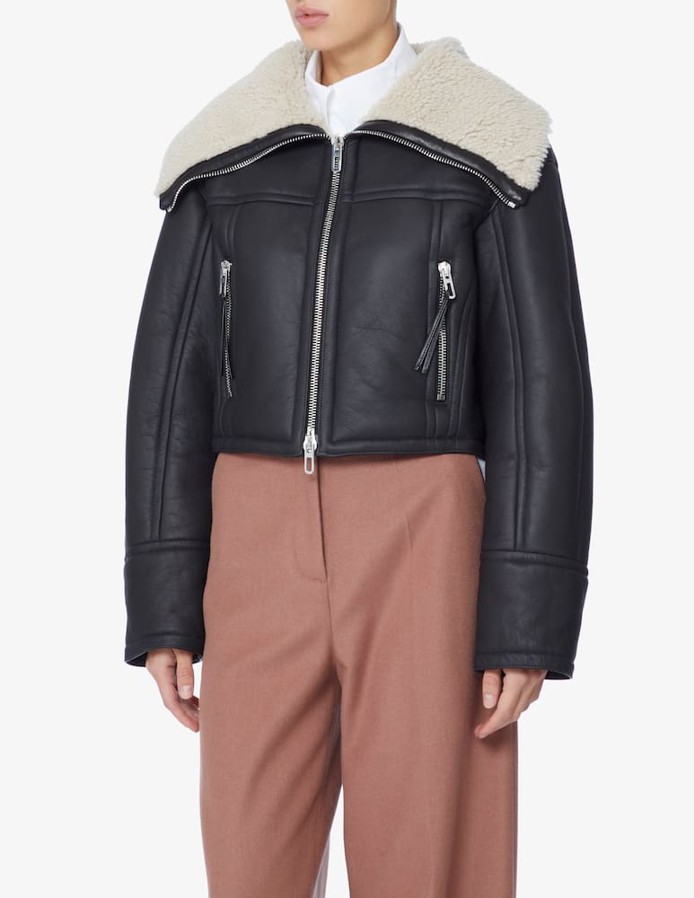 DROMe Shearling jacket - Black - picture 1 DROMe Shearling jacket - Black - picture 1