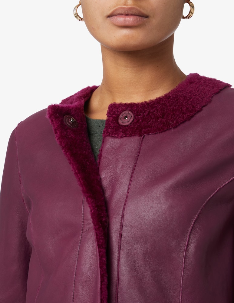 rinascente DROMe Cappotto in shearling - Rosso