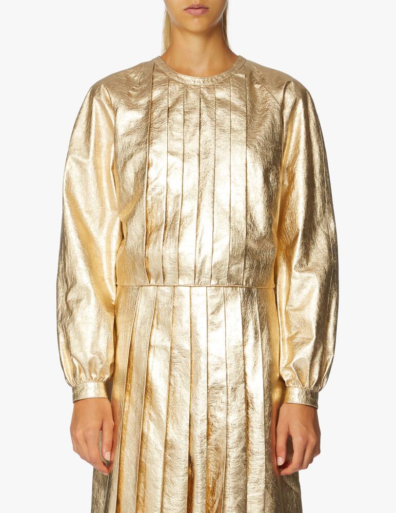rinascente DROMe Blusa in pelle con pieghe