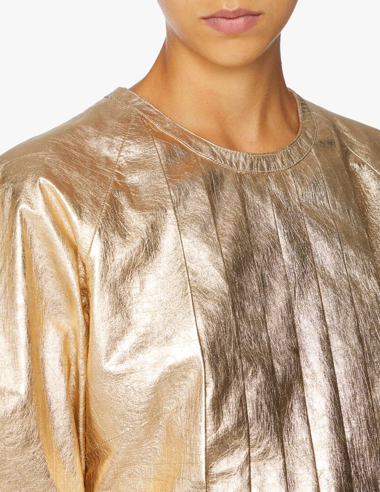 rinascente DROMe Blusa in pelle con pieghe