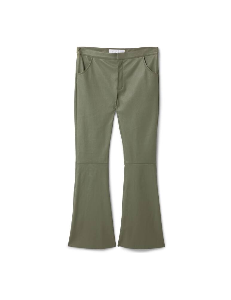 rinascente DROMe Pantaloni a zampa di pelle - Oliva