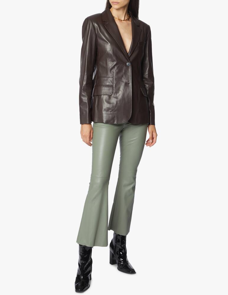 rinascente DROMe Pantaloni a zampa di pelle - Oliva