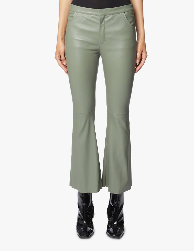 rinascente DROMe Pantaloni a zampa di pelle - Oliva