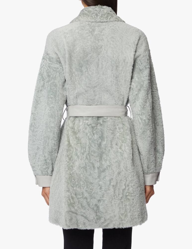 rinascente DROMe Cappotto di pelle classico con cintura - Verde