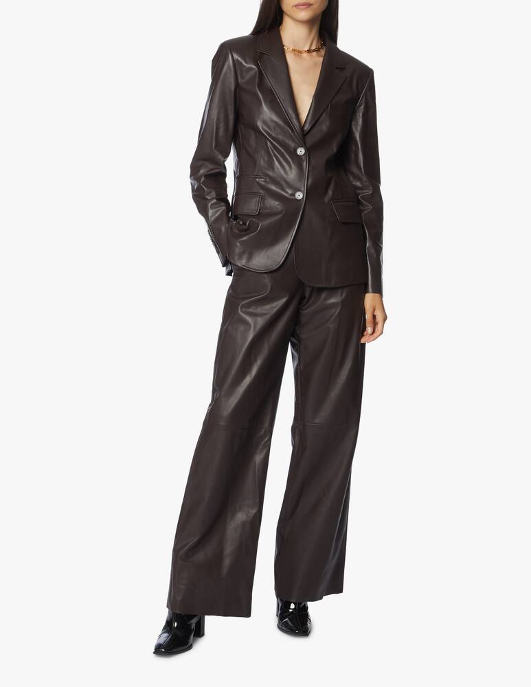 rinascente DROMe Pantaloni a palazzo di pelle - Marrone