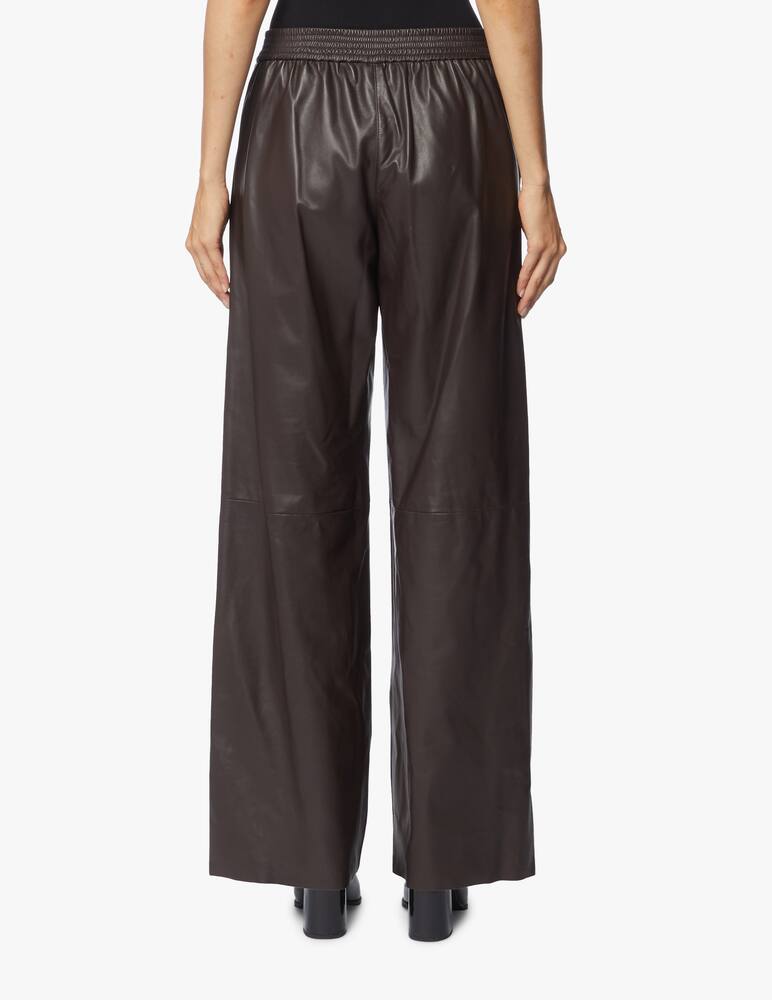 rinascente DROMe Pantaloni a palazzo di pelle - Marrone