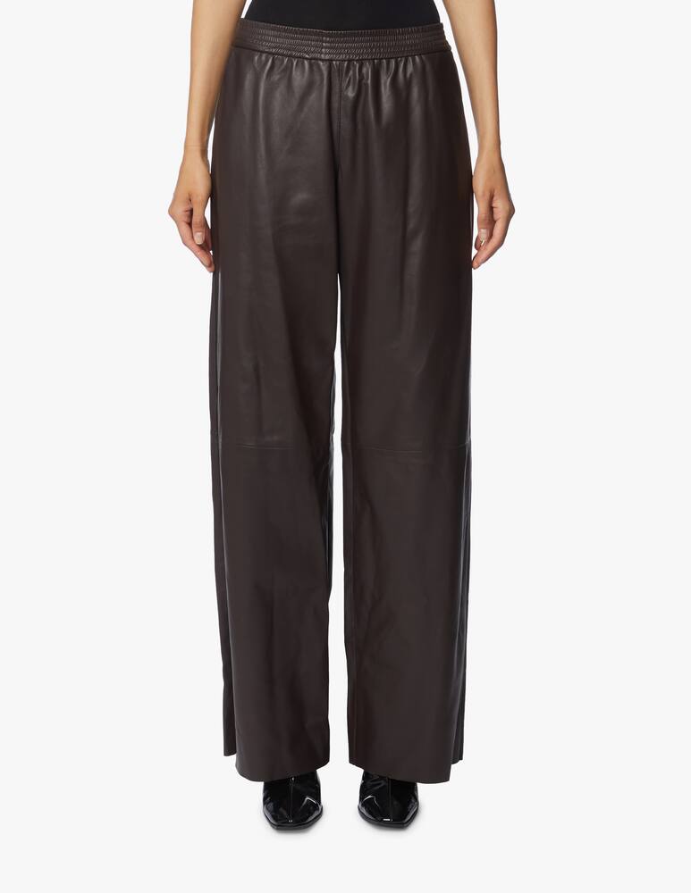 rinascente DROMe Pantaloni a palazzo di pelle - Marrone