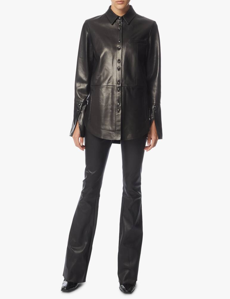 rinascente DROMe Pantaloni a zampa di pelle - Nero