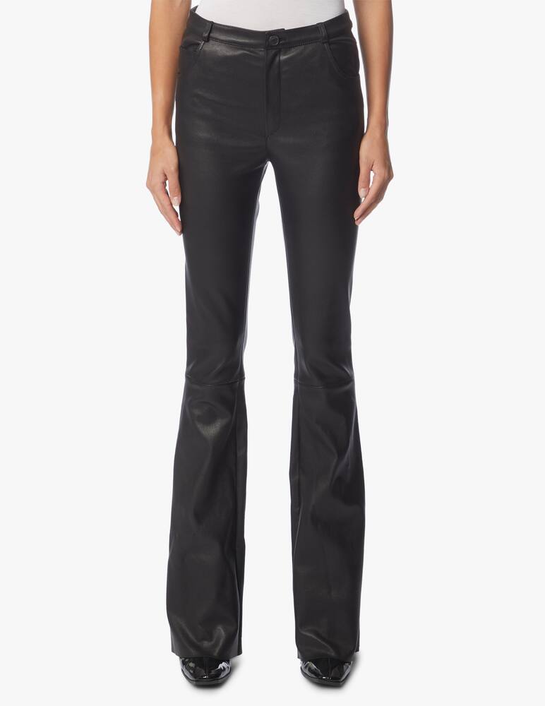 rinascente DROMe Pantaloni a zampa di pelle - Nero