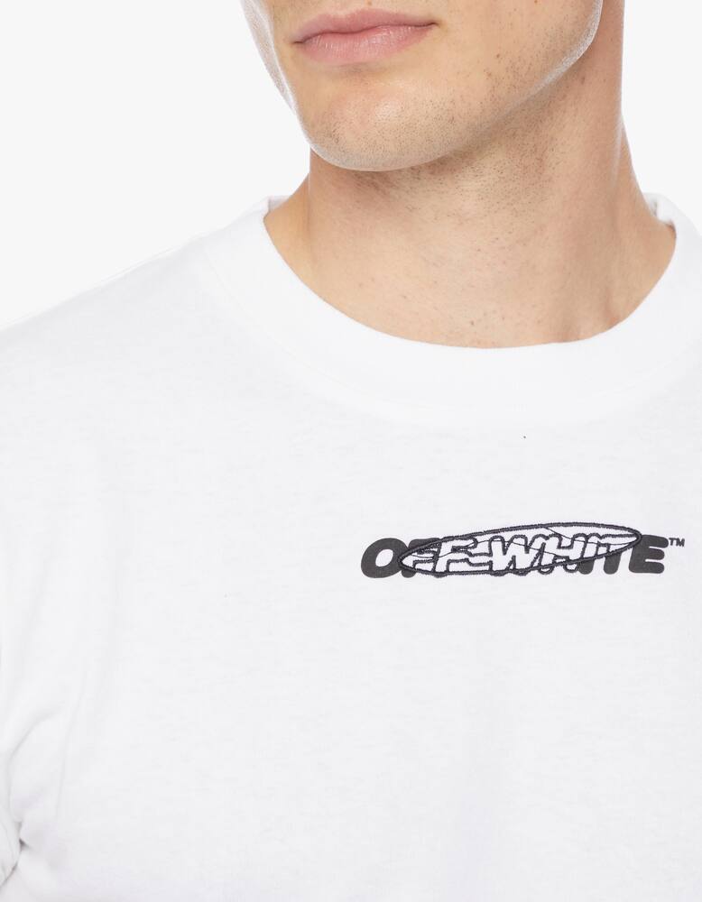 rinascente Off-White T-shirt stampa hand painters in cotone