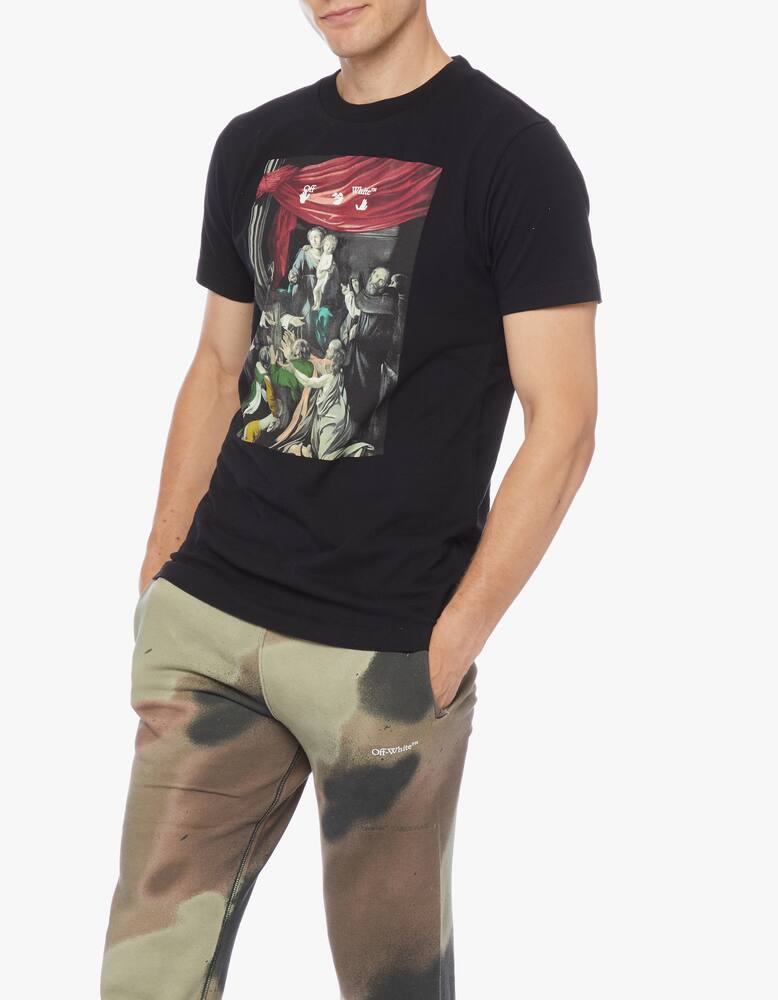 rinascente Off-White T-shirt stampa caravaggio in cotone
