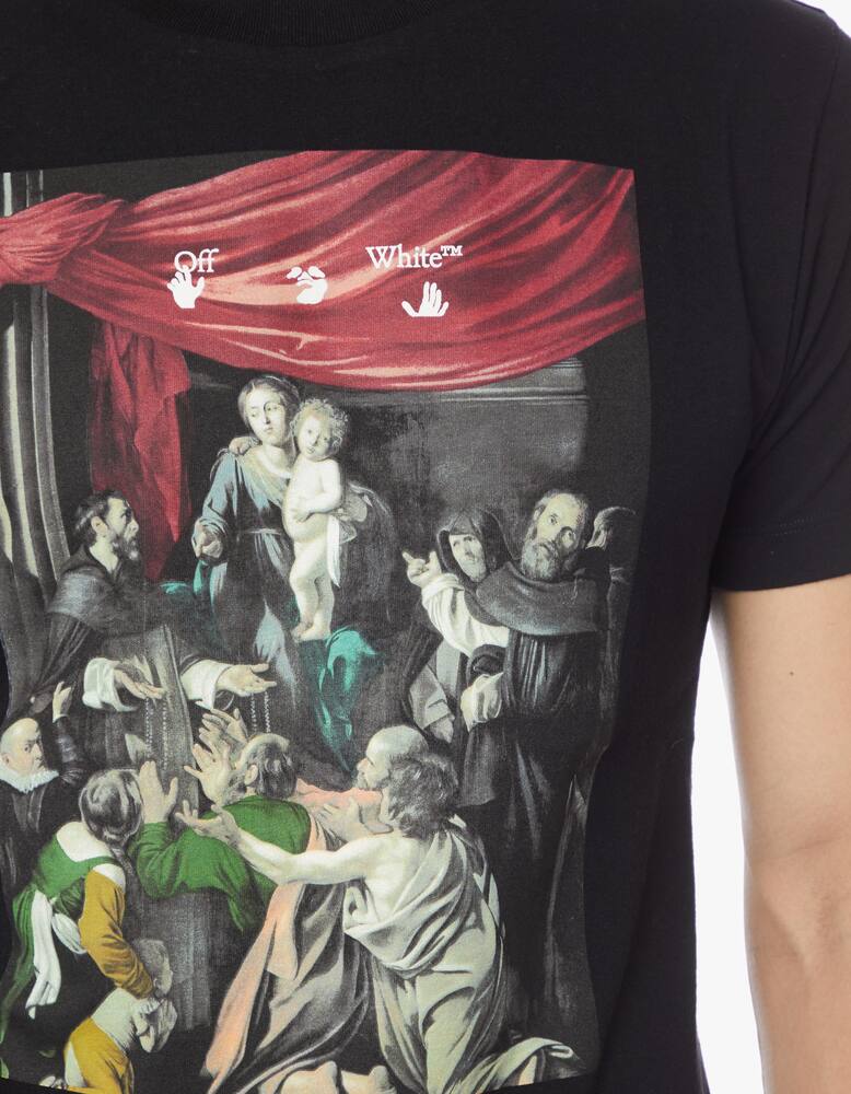 rinascente Off-White T-shirt stampa caravaggio in cotone
