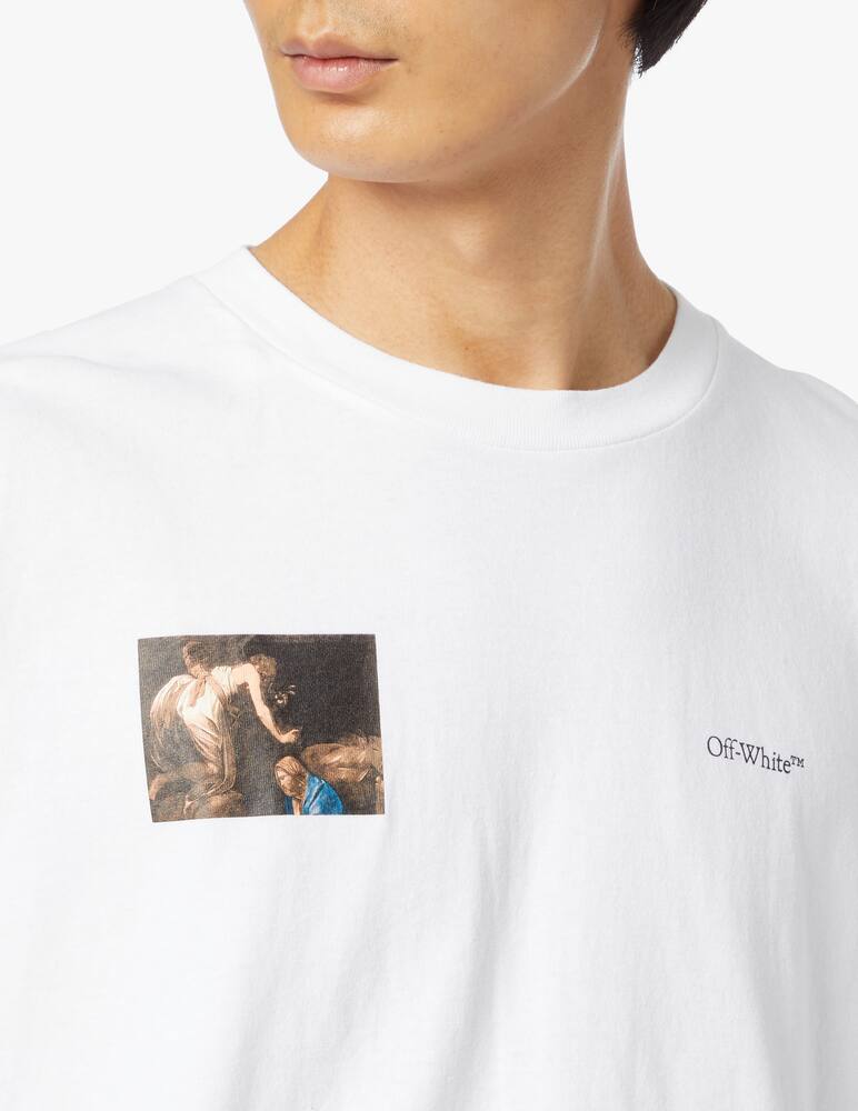 rinascente Off-White T-shirt over caravaggio