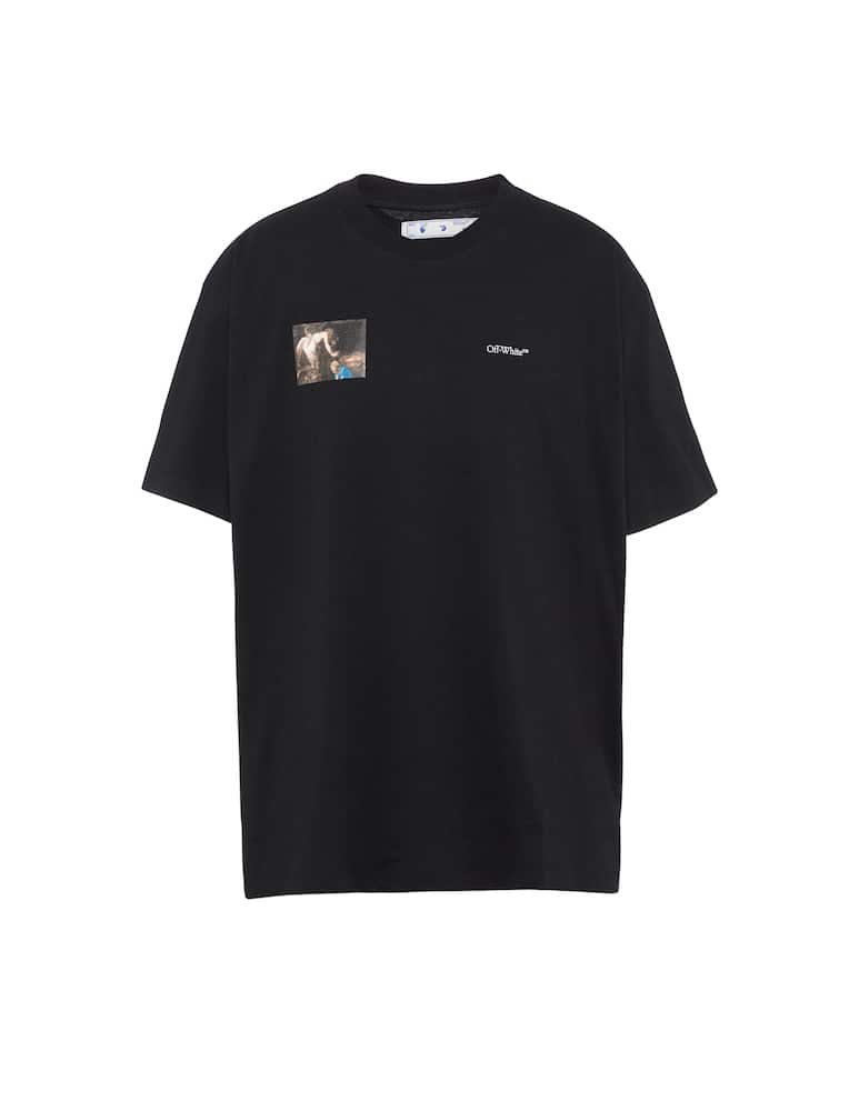 rinascente Off-White Caravaggio angel painting graphic cotton t-shirt