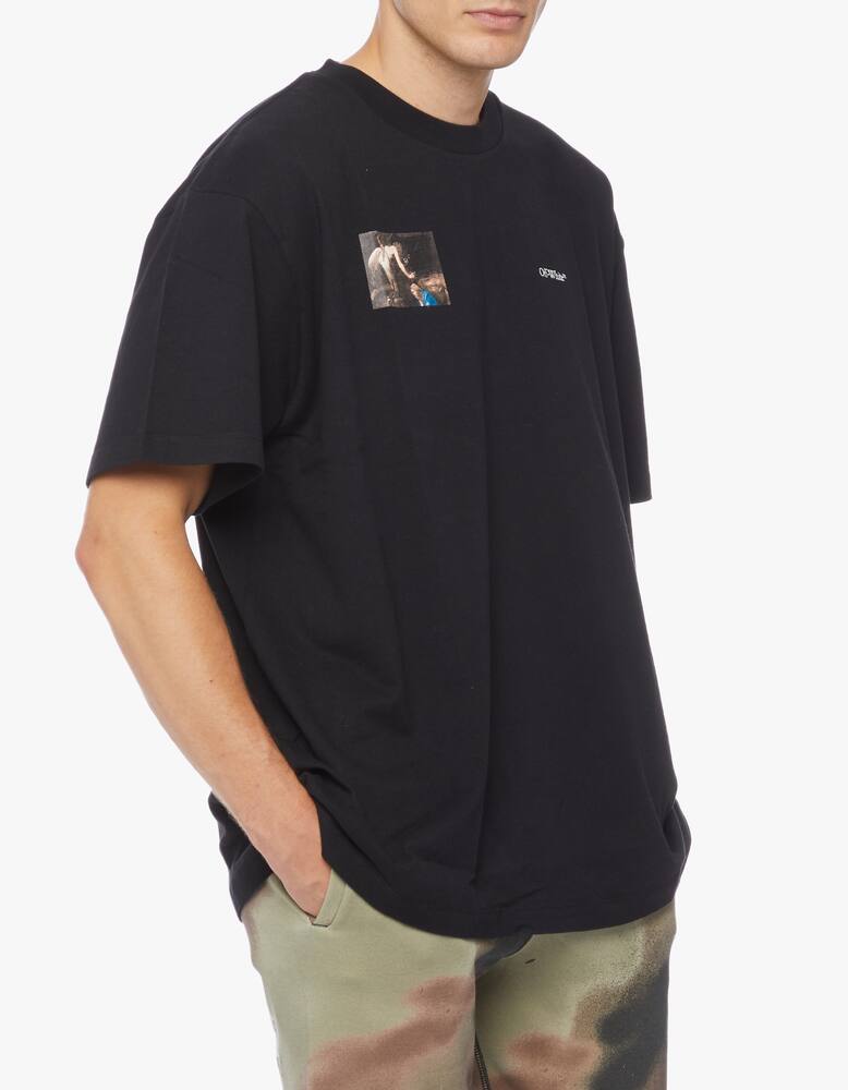 rinascente Off-White Caravaggio angel painting graphic cotton t-shirt