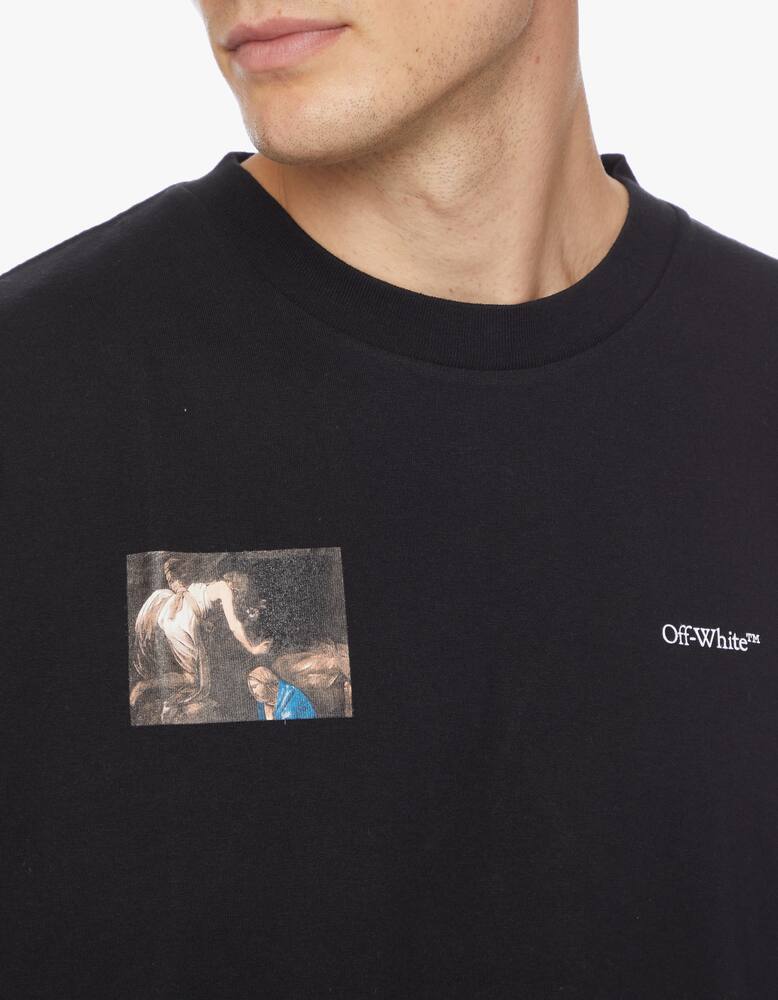 rinascente Off-White Caravaggio angel painting graphic cotton t-shirt